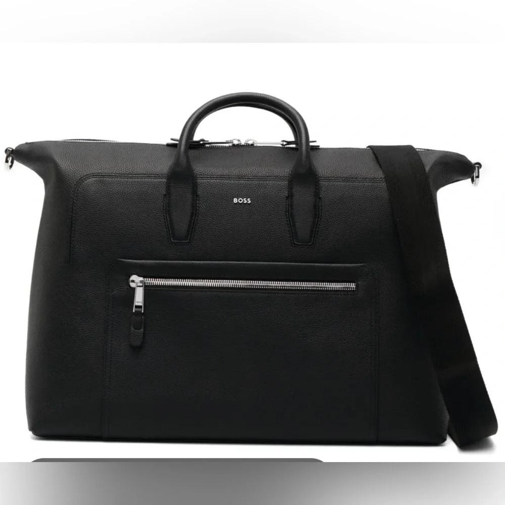 Boss Grained Leather Duffle Bag